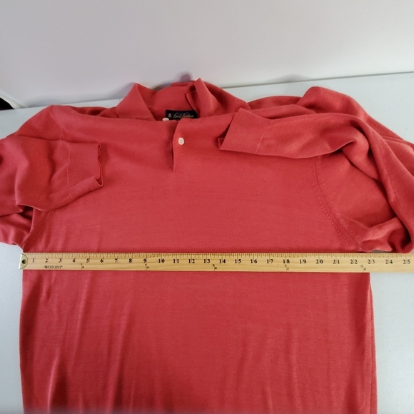 Brooks Brothers Men's Silk Blend Sweater Size XL Long Sleeve Polo Style Pullover - Picture 6 of 11